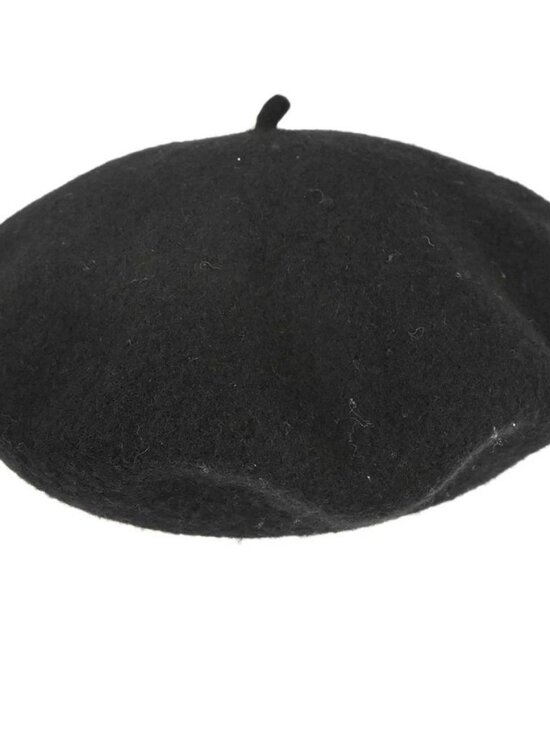 Chanel Black Hat Beret Small Good main image 8